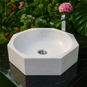 Octagonal Marble Sink - Image 4