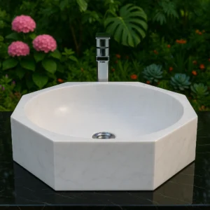 Octagonal Marble Sink - Image 5