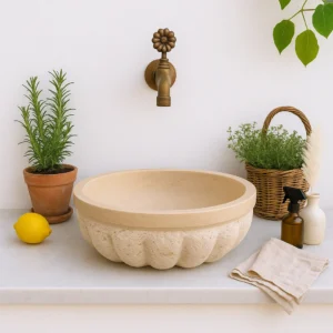 Travertine Marble Sink - Image 4