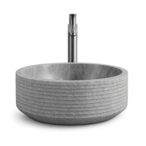 Handmade Marble Sink – Textured Round Design