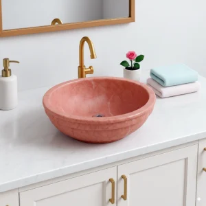 Marble Sink – Elegant Round Countertop Basin - Image 3