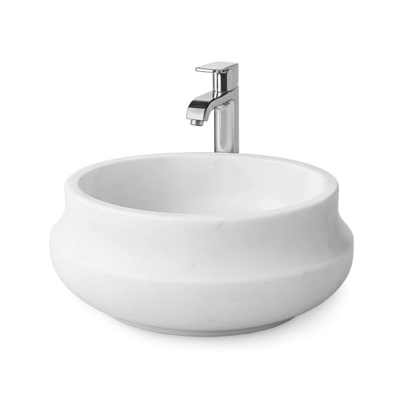 Marble Sink – Modern Round Stone Basin