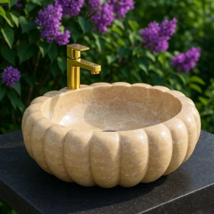 Marble Sink – Pumpkin Design - Image 4