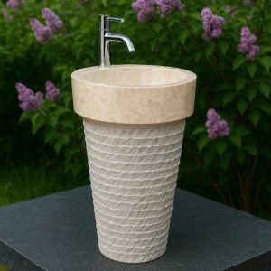 Marble Sink – Tall Tapered Stone - Image 3