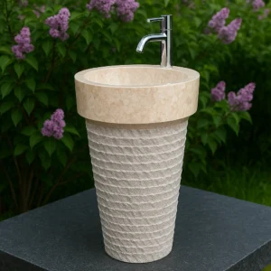 Marble Sink – Tall Tapered Stone - Image 4