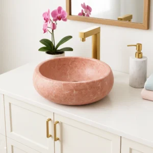 Modern Round Marble Sink - Image 4