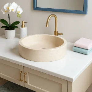 Round Countertop Marble Sink - Image 3