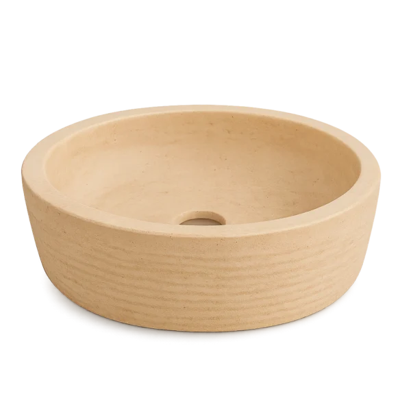 Round Travertine Marble Sink