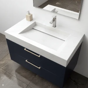Countertop Marble Sink with Integrated Slope Basin - Image 5