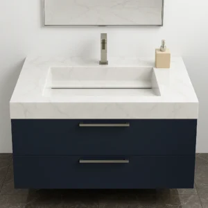 Countertop Marble Sink with Integrated Slope Basin - Image 6