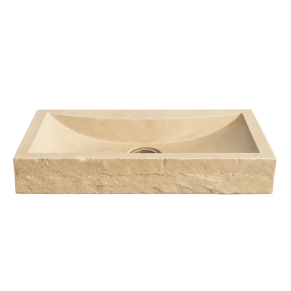 Handcrafted Natural Textured Marble Sink – A Blend of Modern and Rustic Elegance