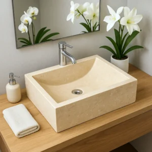 Modern Design Marble Sink – Minimal Form with Handcrafted Precision - Image 3