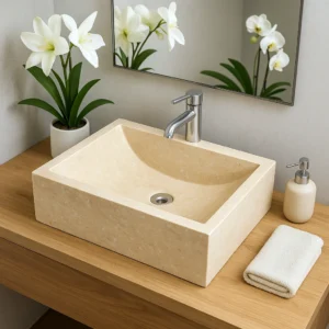 Modern Design Marble Sink – Minimal Form with Handcrafted Precision - Image 4