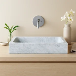 Modern Rectangular Marble Basin - Image 6
