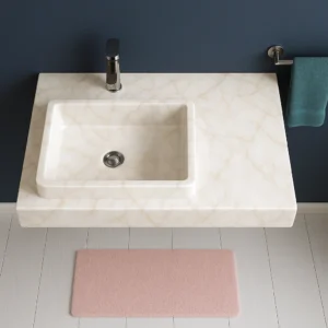 Wall-Mounted Rectangular Marble Sink – Modern Bathroom Basin - Image 3