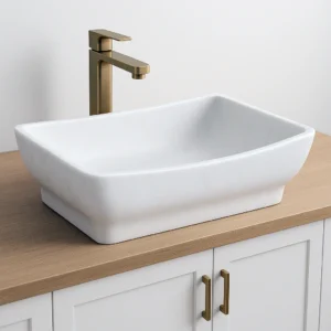 Wide Marble Sink – Handmade Natural Stone Basin for Luxury Bathroom Vanity - Image 3