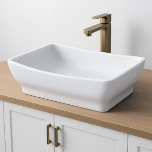 Wide Marble Sink – Handmade Natural Stone Basin for Luxury Bathroom Vanity - Image 4