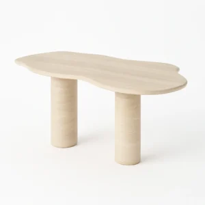Organo Freeform Amorphous Travertine Table - Image 3