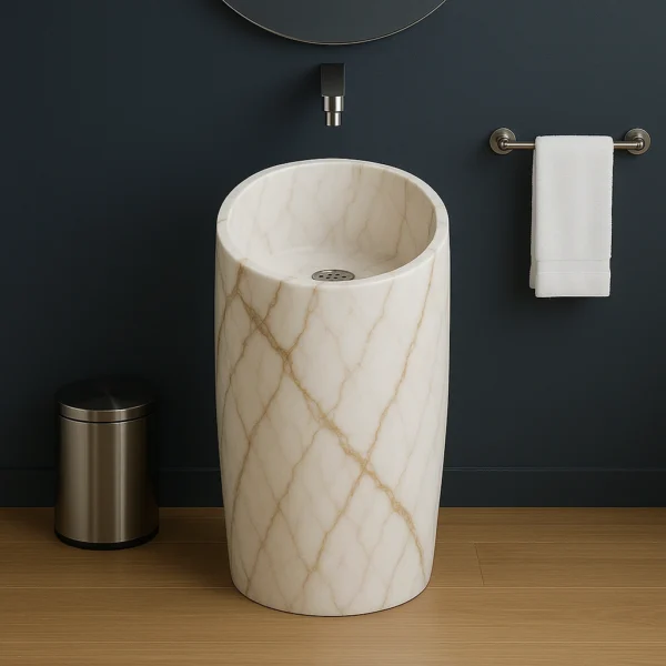 Modern Marble Pedestal Sink